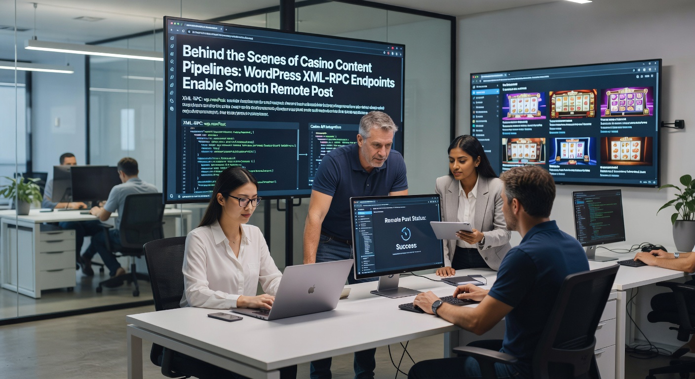 Voorbeeld van Windows Live Writer-interface gekoppeld aan een WordPress casino-blog, met gepubliceerde post over XML-RPC-workflow