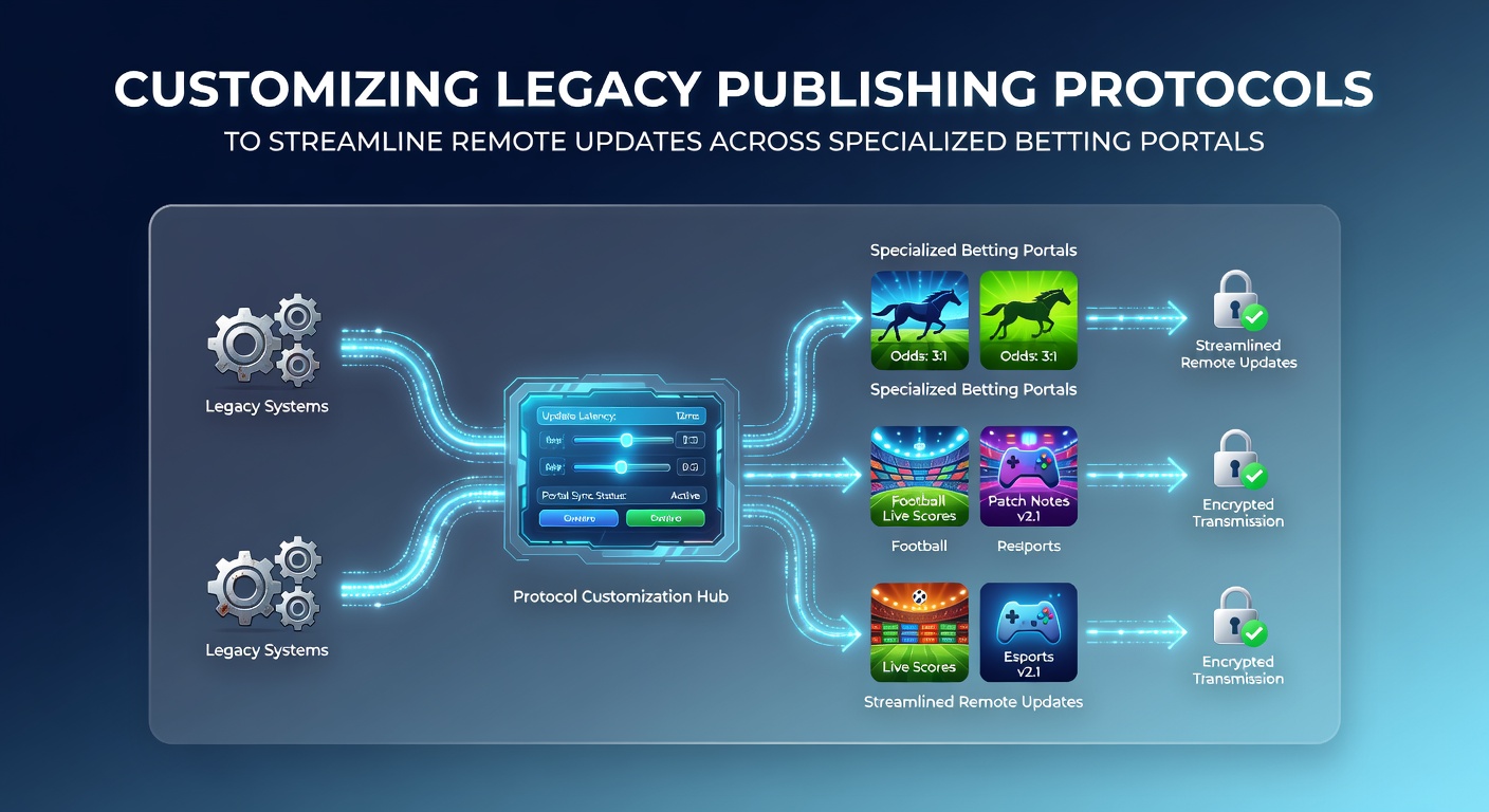 Weergave van legacy publishing protocols die worden aangepast voor remote updates in betting portals