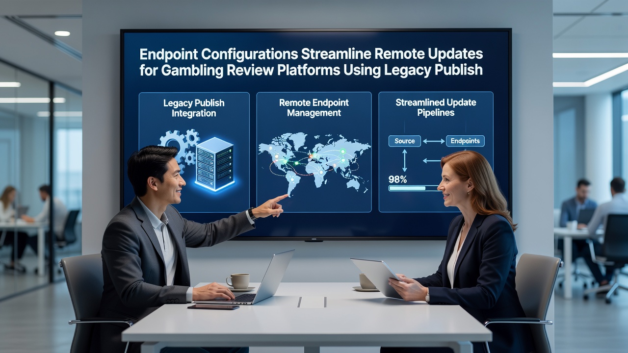 Schermafbeelding van een geconfigureerd eindpunt in een legacy publishing tool voor casino content