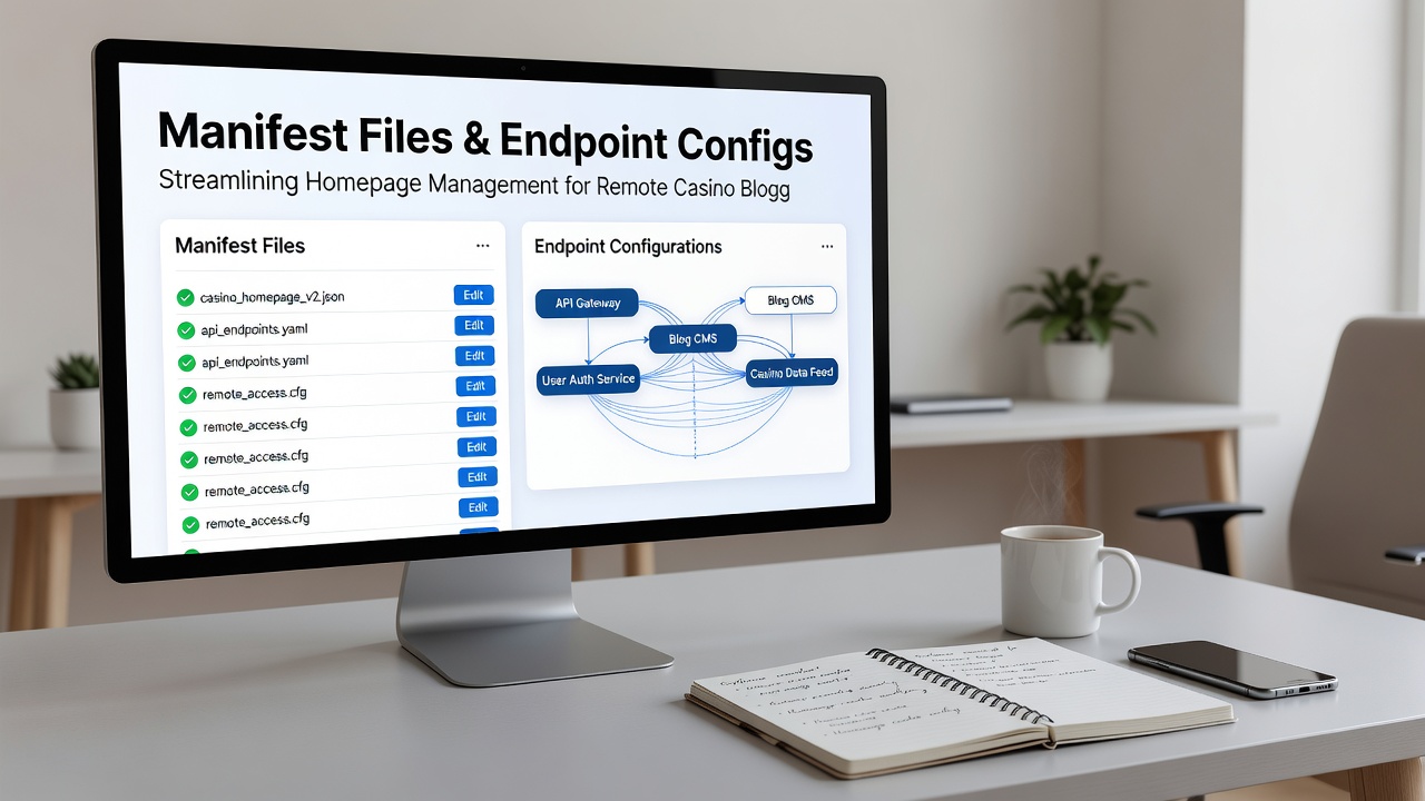 Diagram van endpointconfiguraties die homepage-updates stroomlijnen voor remote casino-bloggers