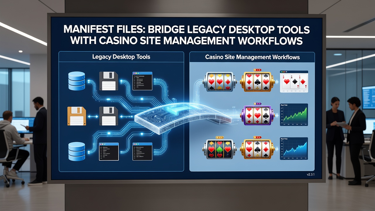 Manifestbestanden integreren legacy desktoptools in casino site workflows
