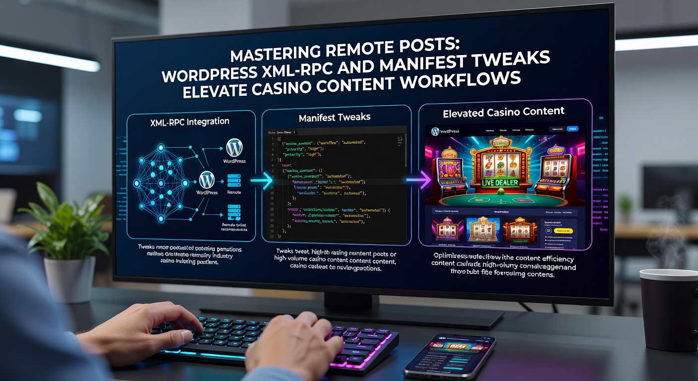 Voorbeeld van wlwmanifest.xml code met aanpassingen voor geoptimaliseerde remote posting in WordPress casino-sites