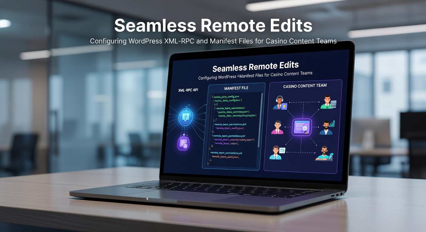 Schermafbeelding van een WordPress-dashboard met XML-RPC-instellingen geactiveerd voor remote contentbeheer bij casino-sites