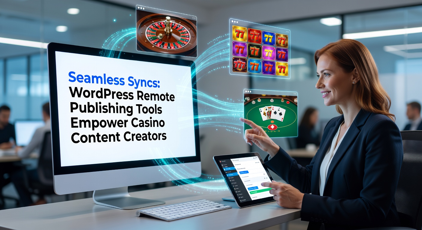 Schermafbeelding van een casino content creator die via een mobiele WordPress-app een artikel synchroniseert met een live casino-blog