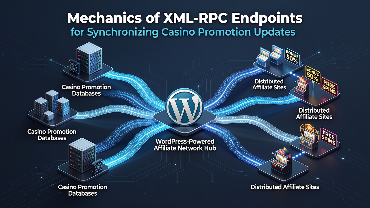 XML-RPC endpoints in actie voor casino promotie updates via WordPress netwerken